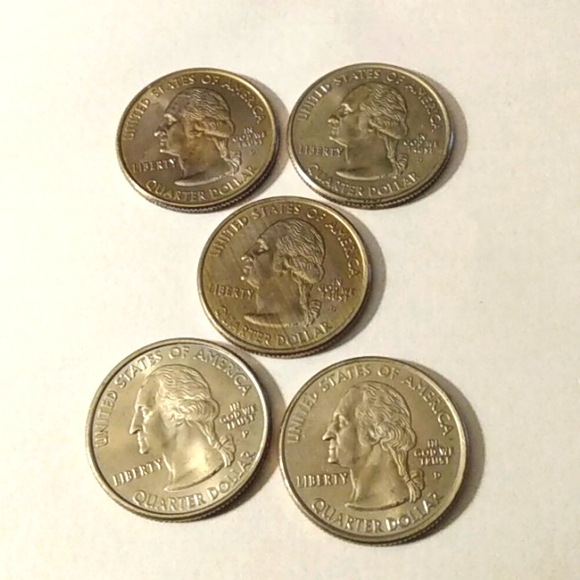 2000 COLORIZED US MINT STATE QUARTERS  Complete Set of 5 Coins   - Picture 2 of 7